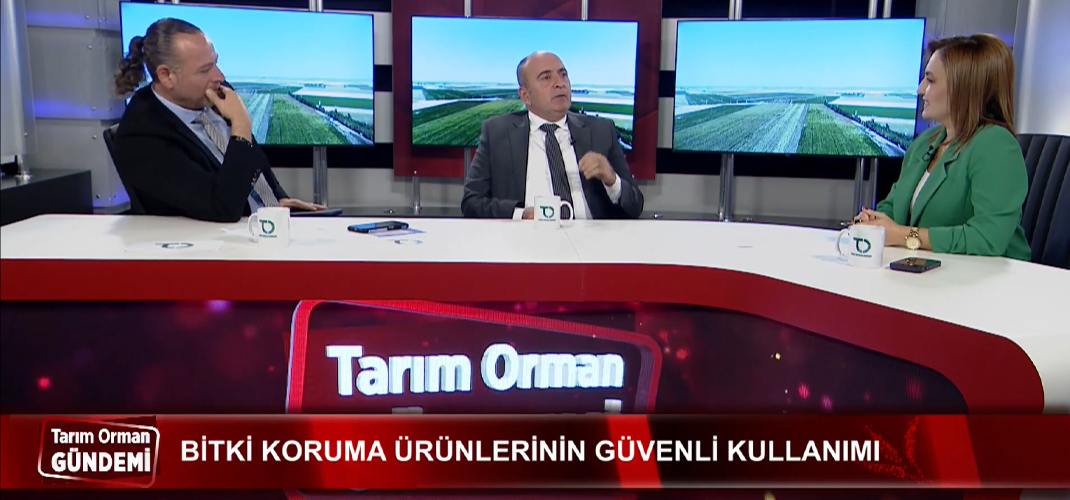 TARIM TV'DE "TARIM ORMAN GÜNDEMİ" PROGRAMINDA BİTKİ KORUMA ÜRÜNLERİNİN GÜVENLİ KULLANIMI ANLATILDI